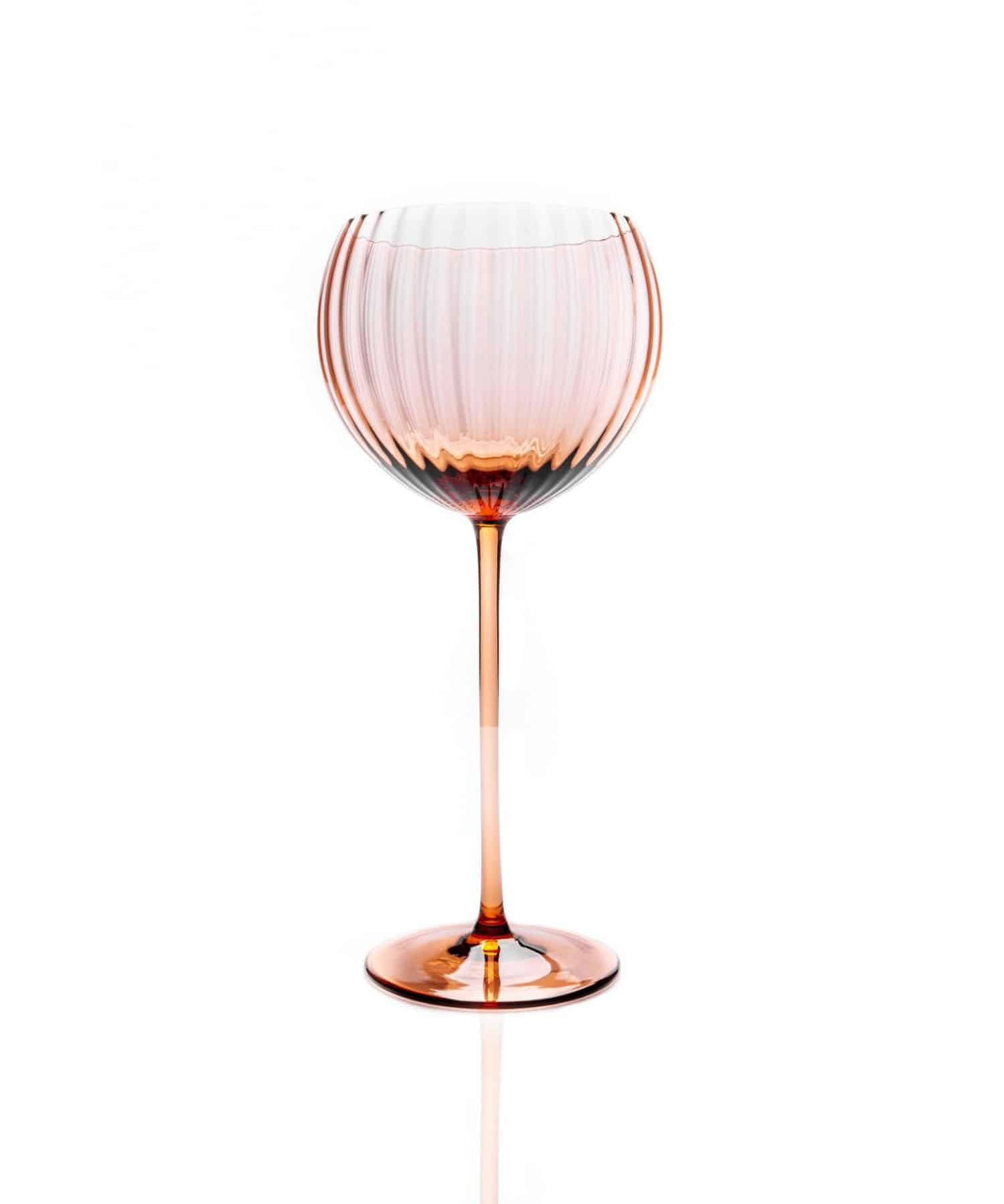 Lyon red wine glass oval - bronze brown