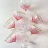 Champagne bowl in pink with gold, champagne glass, glass with 24 carat gold, champagne bowl, champagne glasses, remix by Sofia, party glasses,