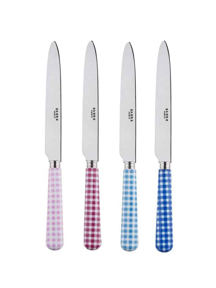 remix by sofie, sabre, sabre paris, french cutlery, cutlery, pop, pop cutlery, french cutlery, knives, colored cutlery, french design, checkered cutlery,