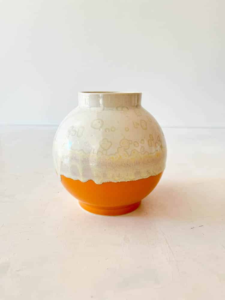 Lena pedersen ceramic vase in colored clay