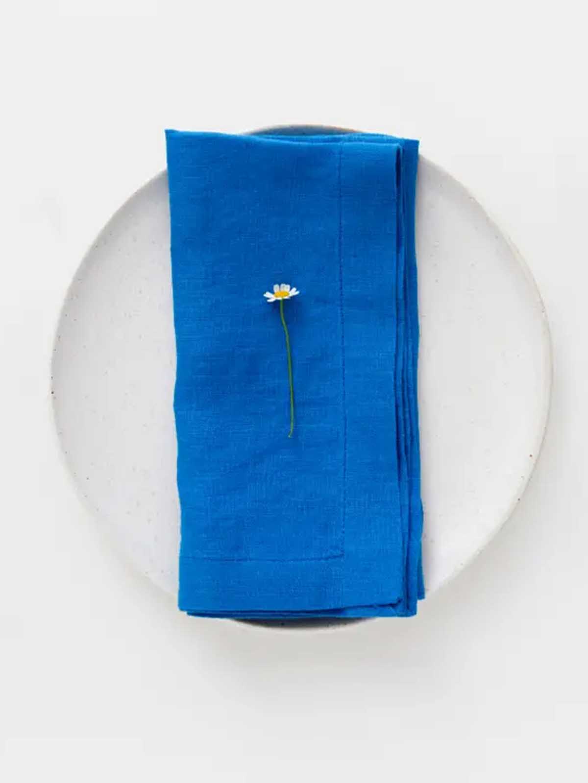 royal blue napkin, napkin pink flowers, linen spoken tablecloths and napkins, linen, linen, table covering, remix by sofie, linen cloth, tablecloth in linen, organic