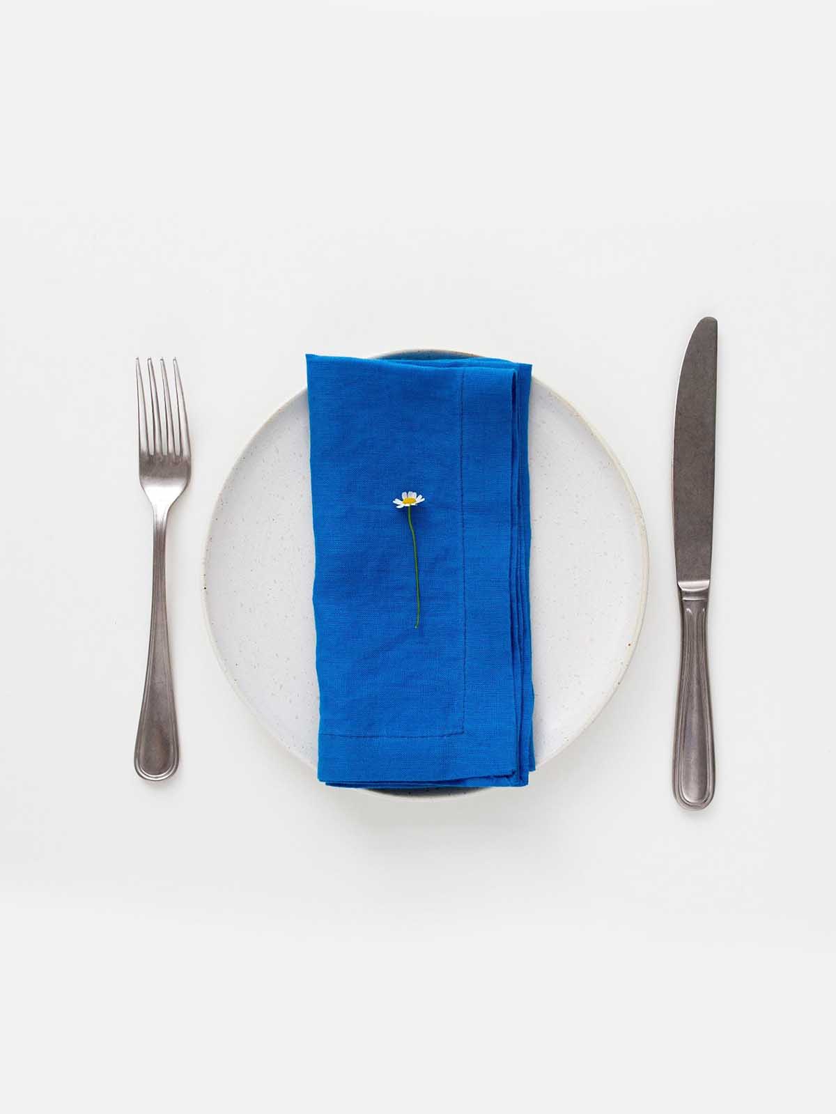 royal blue napkin, napkin pink flowers, linen spoken tablecloths and napkins, linen, linen, tableware, remix by sofie, linen cloth, tablecloth in linen, organic
