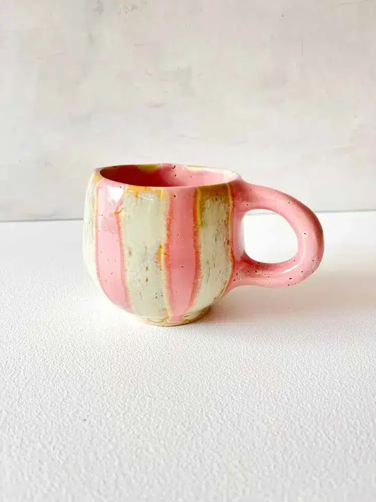 ceramic cup, ceramic cups, ceramic mug, cup with handle, cup without handle, espresso cup, cortado cup, cup, cups, remix by sofie,Hygge cup wide grooves light yellow, cup in light yellow, ceramic cup, ceramic cups, yellow cup, remix by sofie, mia lindbirk