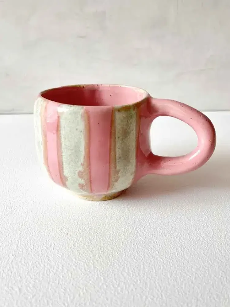 ceramic cup, ceramic cups, ceramic mug, cup with handle, cup without handle, espresso cup, cortado cup, cup, cups, remix by sofie,Hygge cup wide grooves light yellow, cup in light yellow, ceramic cup, ceramic cups, yellow cup, remix by sofie, mia lindbirk