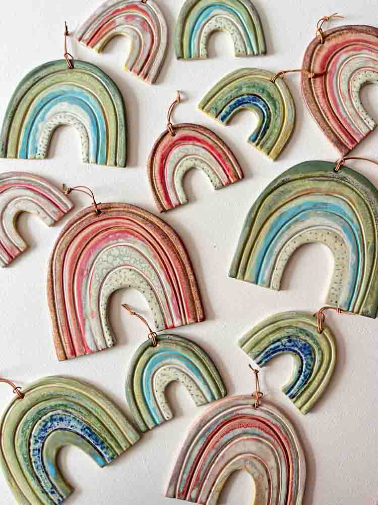 rainbow, ceramic rainbow, wall decoration, remix by Sofia, interior design, mia Lindbirk