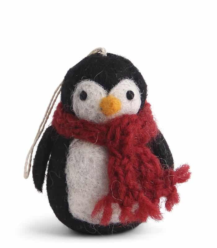 penguin, wool penguin, penguin for decoration, felted Christmas gifts, Christmas tree decorations, decorations for Christmas trees,fly mushrooms in felt,sponges in felt,felted mushrooms,, sustainable Christmas, one pot & sif, one pot & sif, felt Christmas decorations, Christmas decorations in felt, felt from nepal