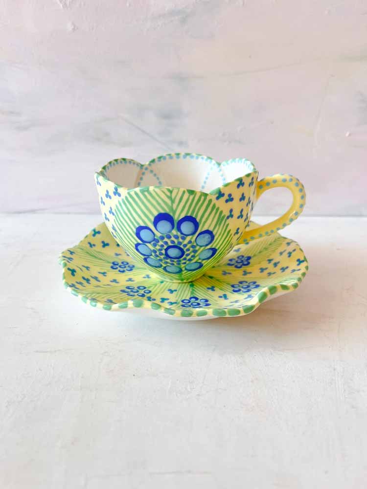 potterswork mahaba series, love series, drill cover, plates, bowls, small bowls, hand painted, pink, light yellow, potters work, remix by sofie, ceramics