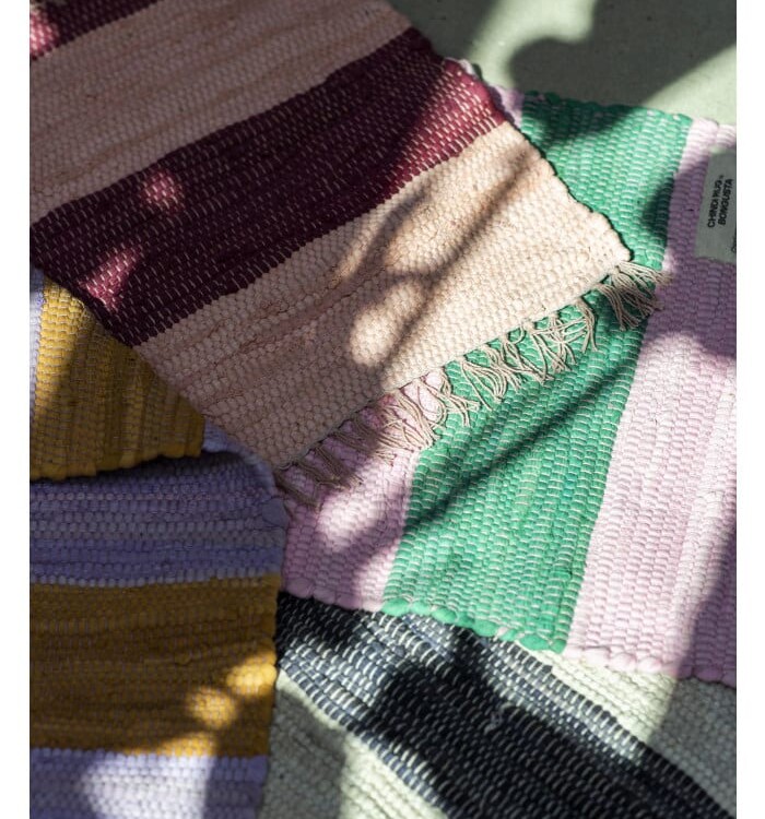 remix by sofie, bongusta, carpet, carpet, cotton blanket, interior decoration, striped carpet.