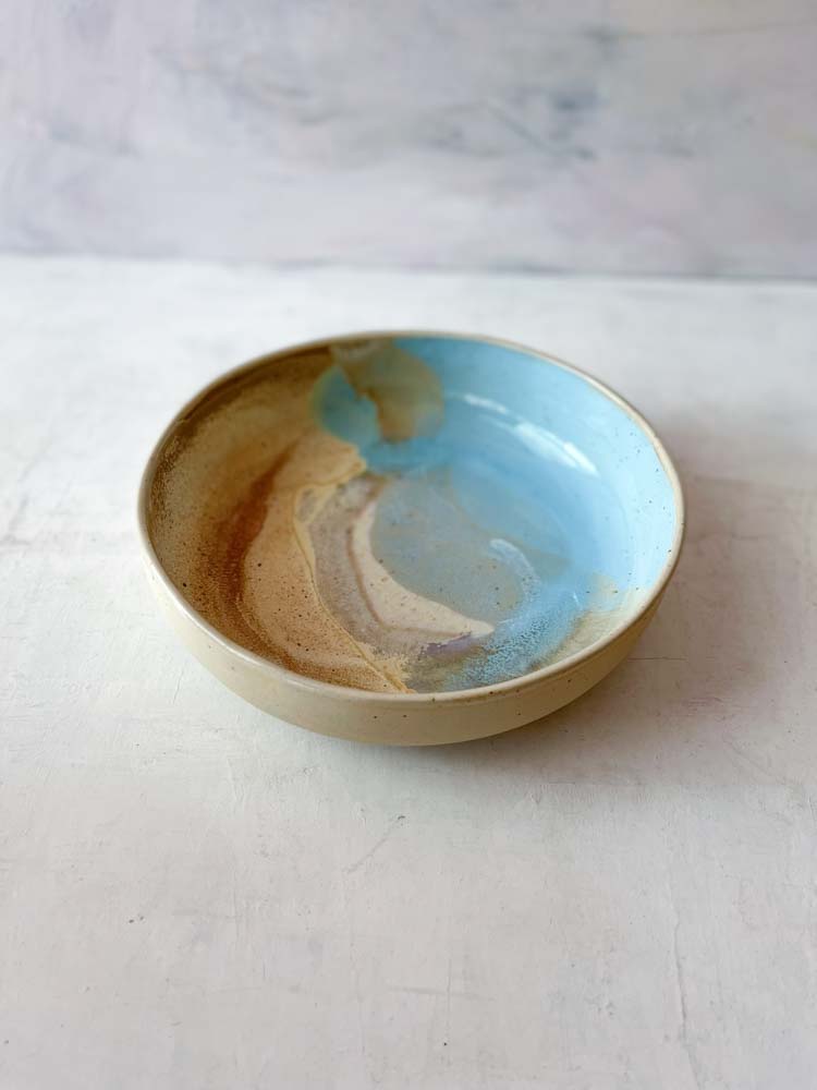 handmade deep plate in ceramic
