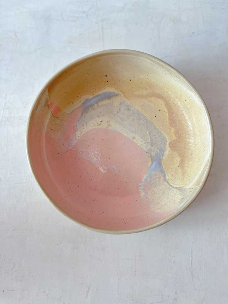 handmade deep plate in ceramic