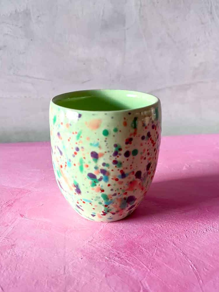 ceramic mug with splash