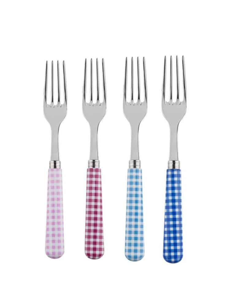 remix by sofie, sabre, sabre paris, french cutlery, cutlery, pop, pop cutlery, french cutlery, forks, colored cutlery, french design, checkered cutlery,