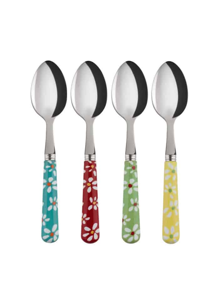remix by sofie, sabre, sabre france, sabre paris, French cutlery, French design, spoon, tea box with flowers, table setting.