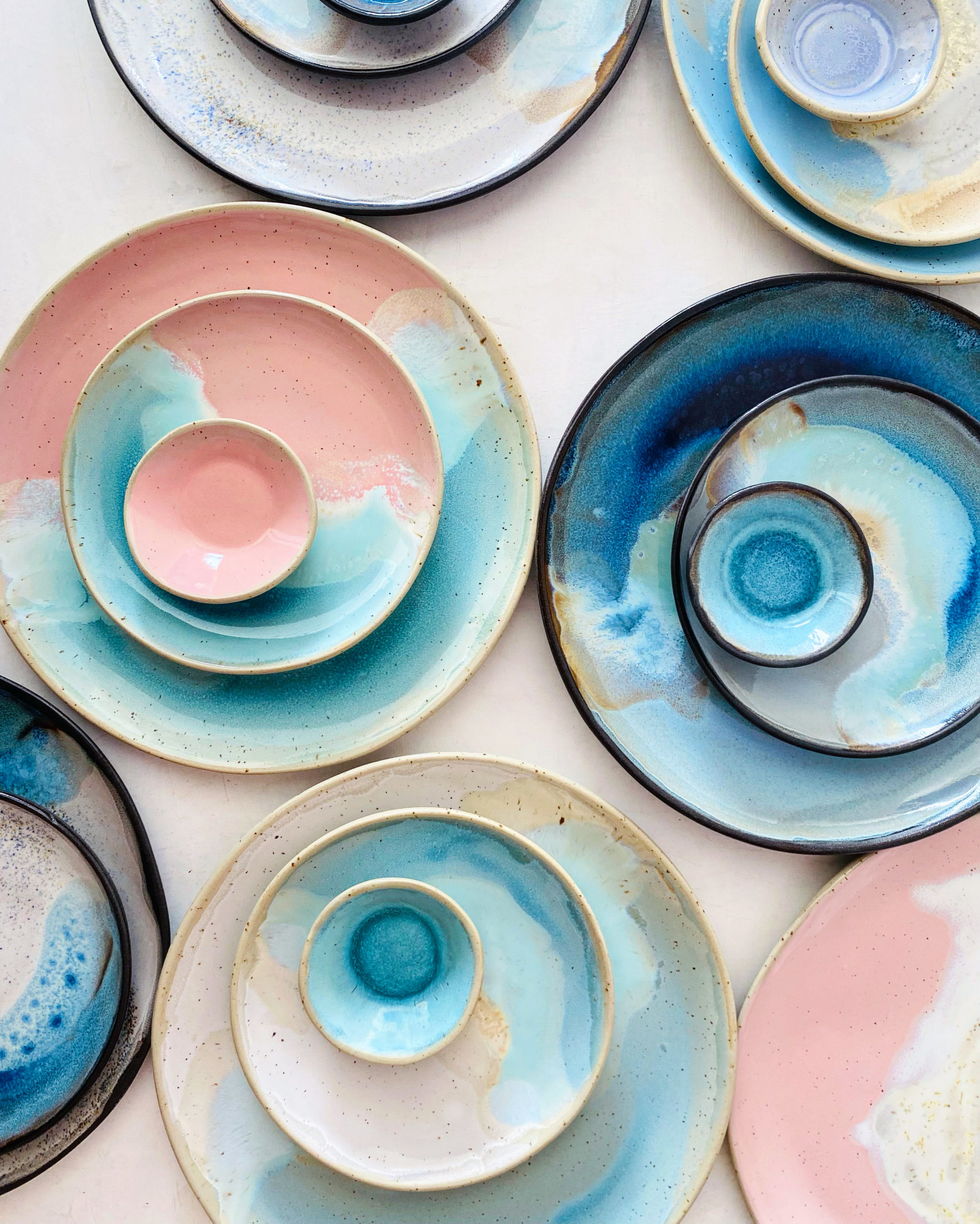 handmade ceramic plates from the remix by Sofia