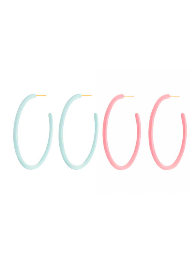 lulu copenhagen LULU1668 - Color Hoops Large Pair - Mint - Extra 4