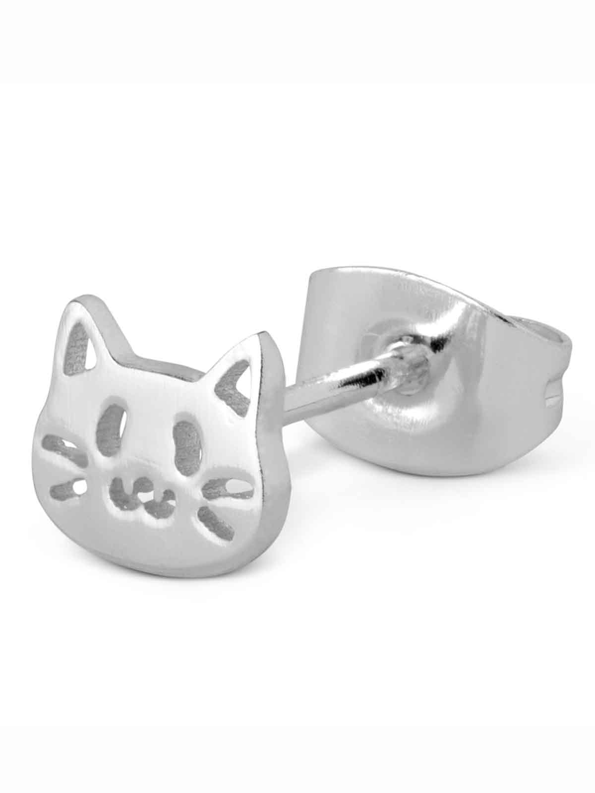Lulu copenhagen earrings in silver and gold with cats