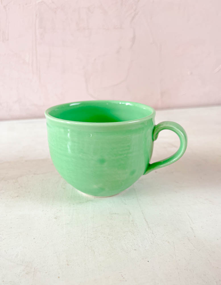 Marie Langaa green ceramic cup