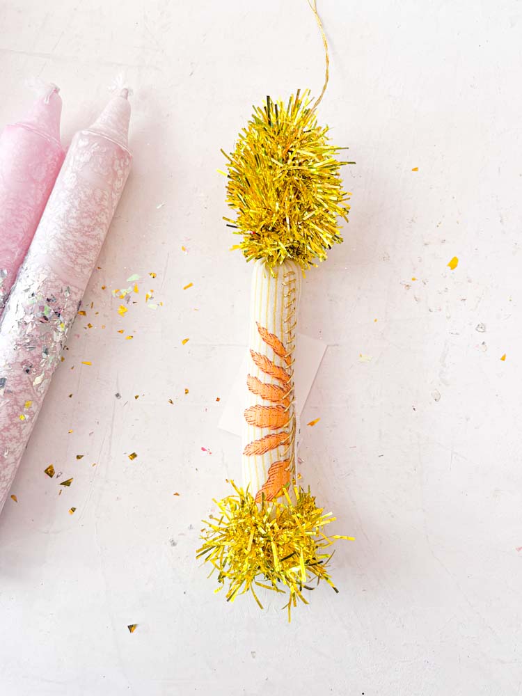 upcycled silk Christmas ornaments from sissel noblebo candles