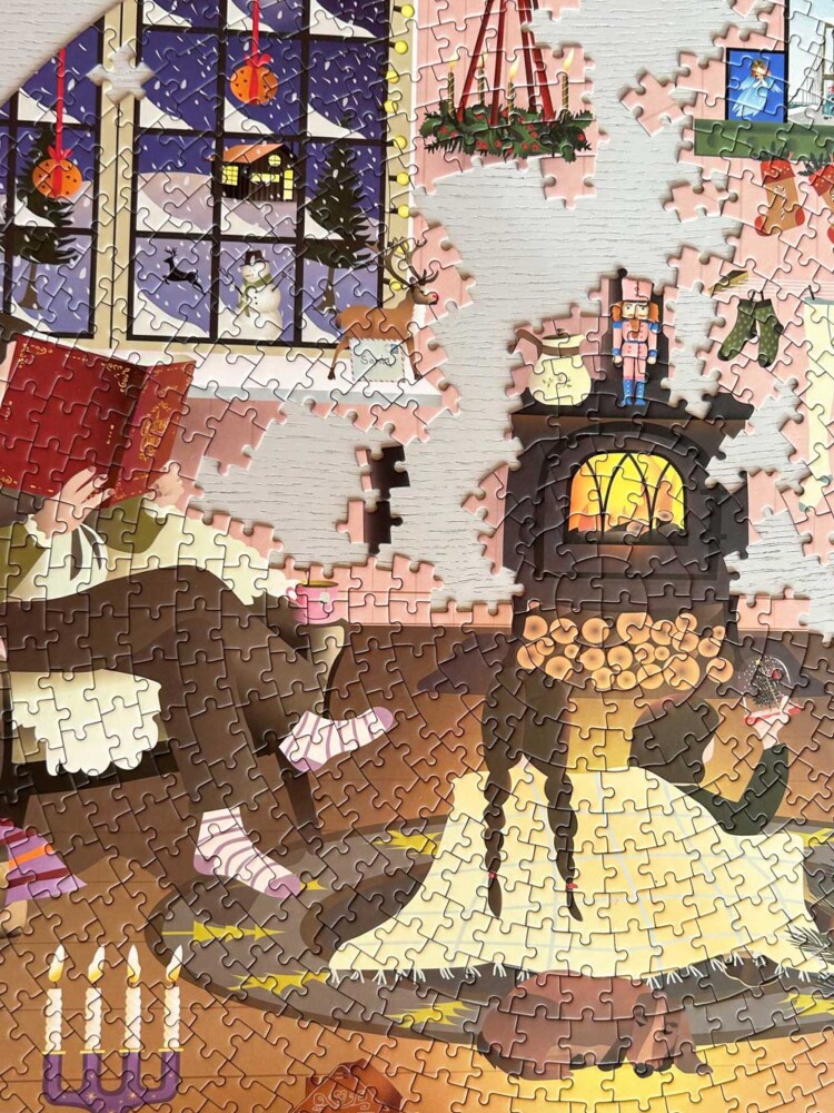 hobby, puzzle, fun, certain sharp, round puzzle, Christmas puzzle