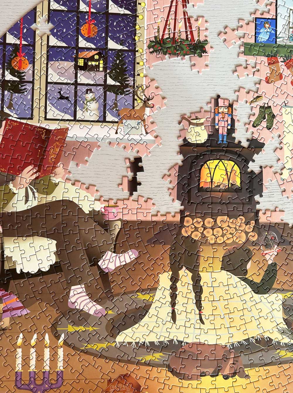 hobby, puzzle, fun, certain sharp, round puzzle, Christmas puzzle