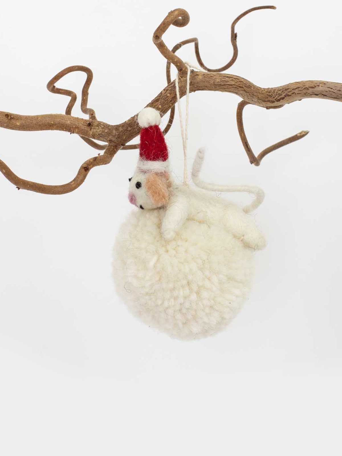 Felt Christmas ornaments in fair trade afroart