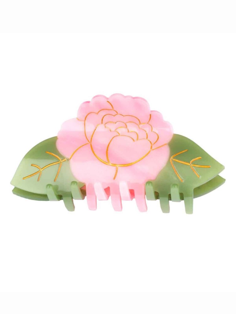 hair clip pink flower cou cou suzette