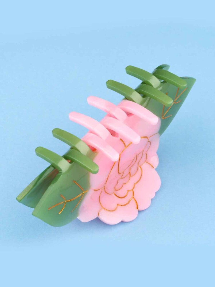 hair clip pink flower cou cou suzette