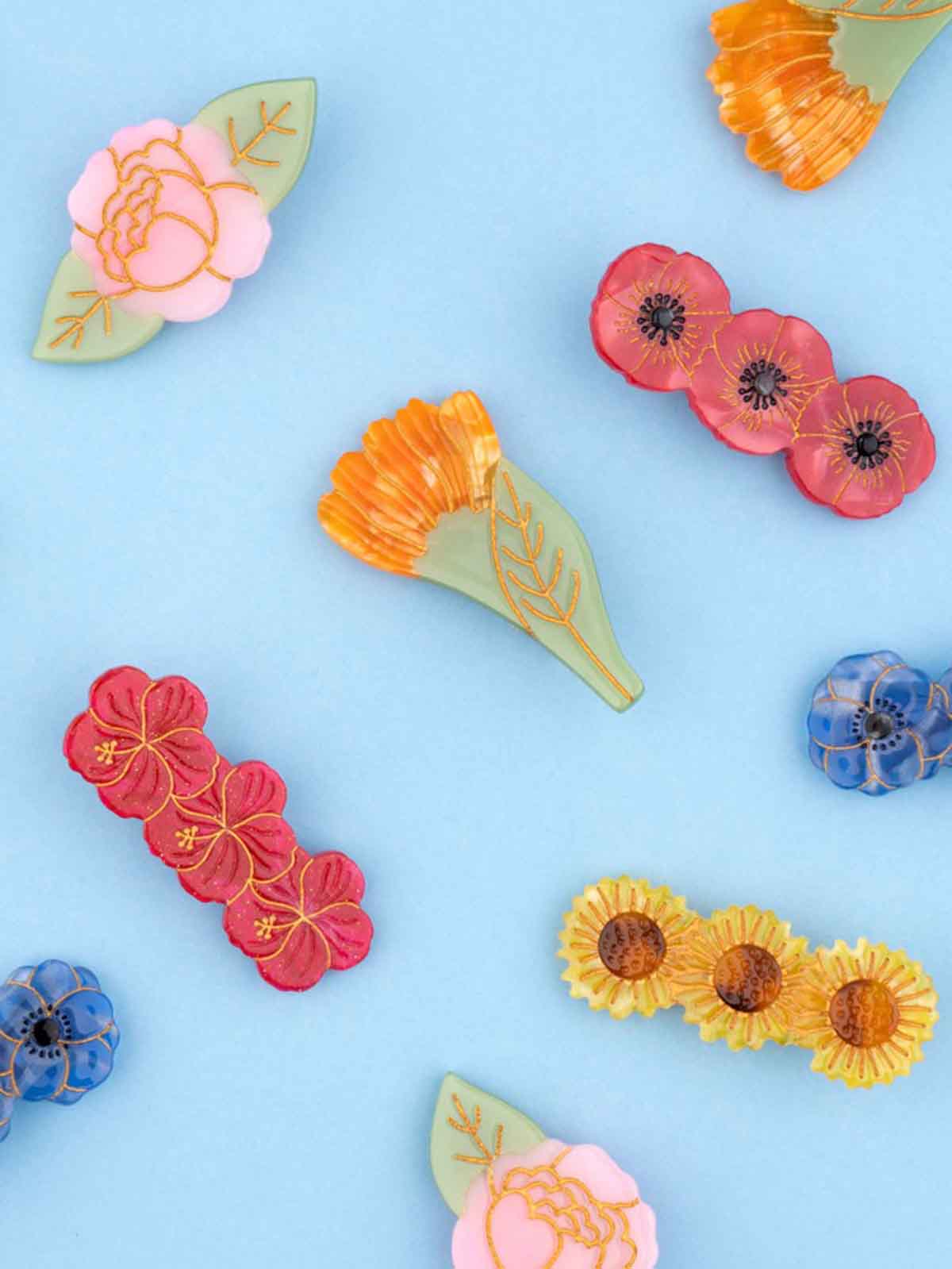hairpin cou cou suzette - flowers peony in pink