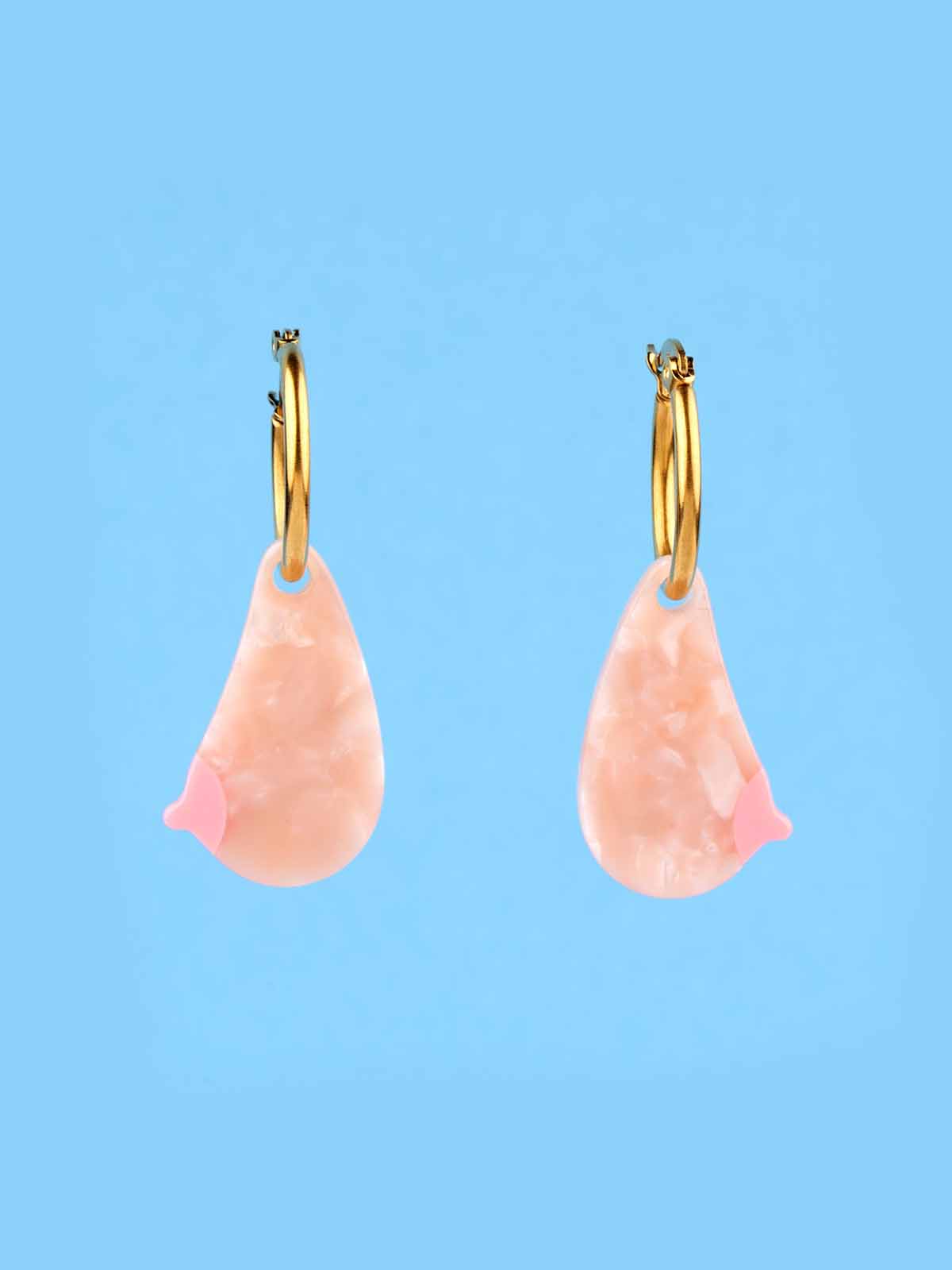 Earrings with breasts cou cou suzette