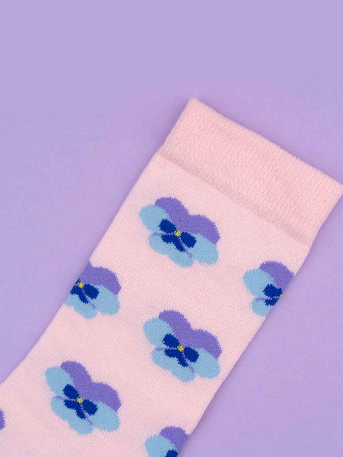 pink stockings with stepmother flower from cou cou suzette