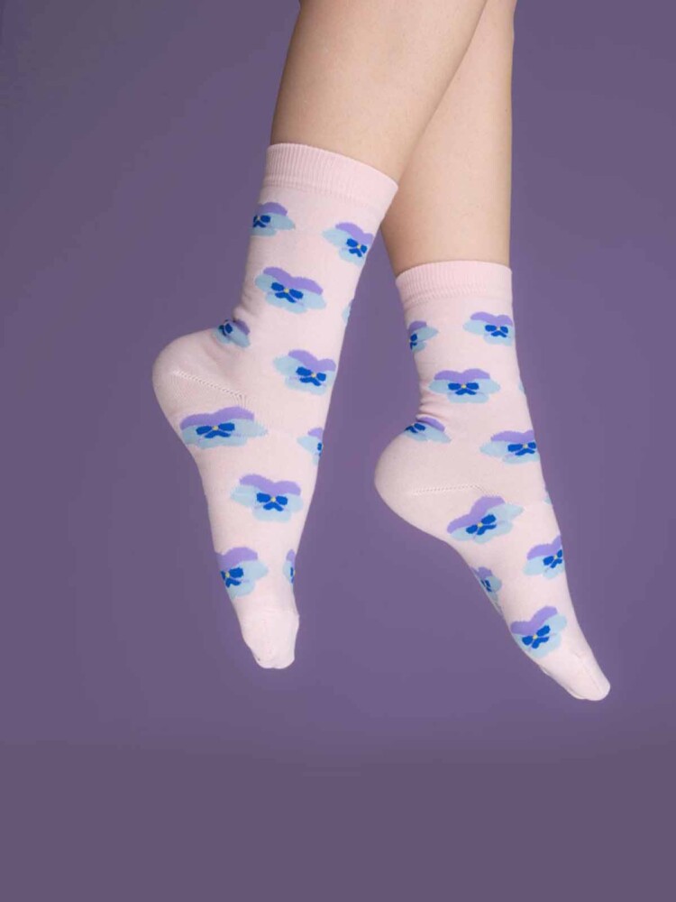 pink stockings with stepmother flower from cou cou suzette