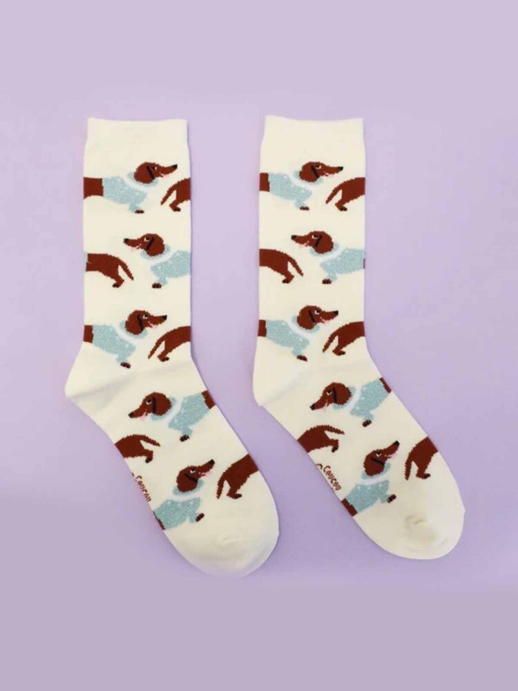 Raw socks with dachshunds - Coucou Suzette