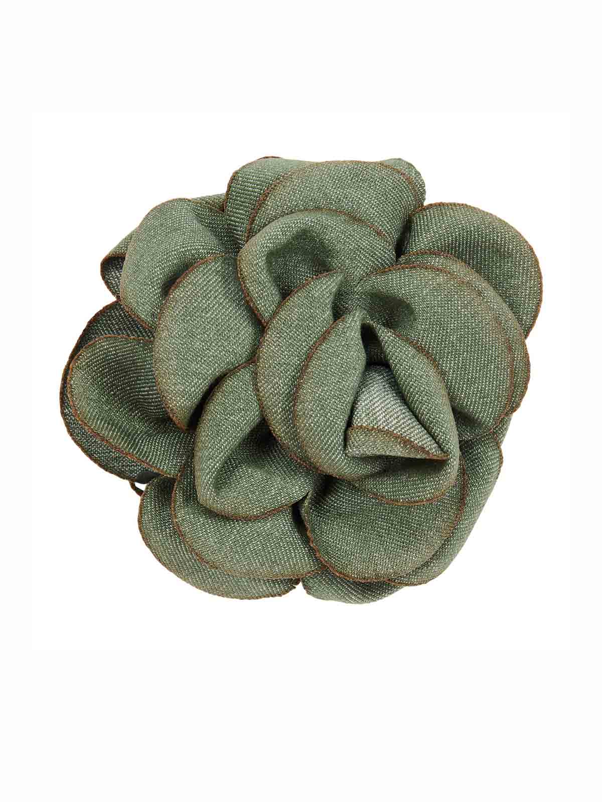 Hair clip, Denim rose, green - Pico