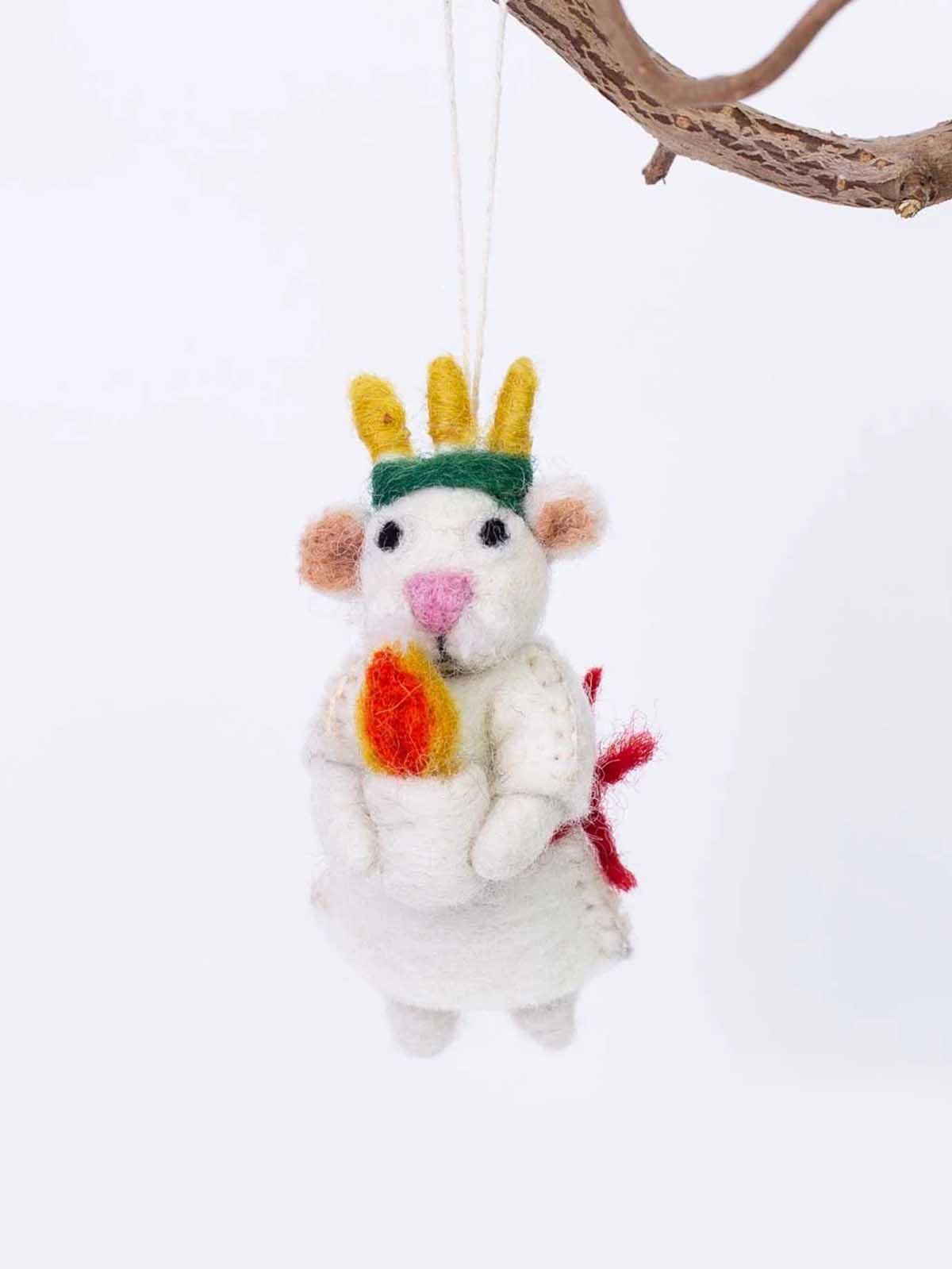 Christmas decorations in felted wool - Afroart