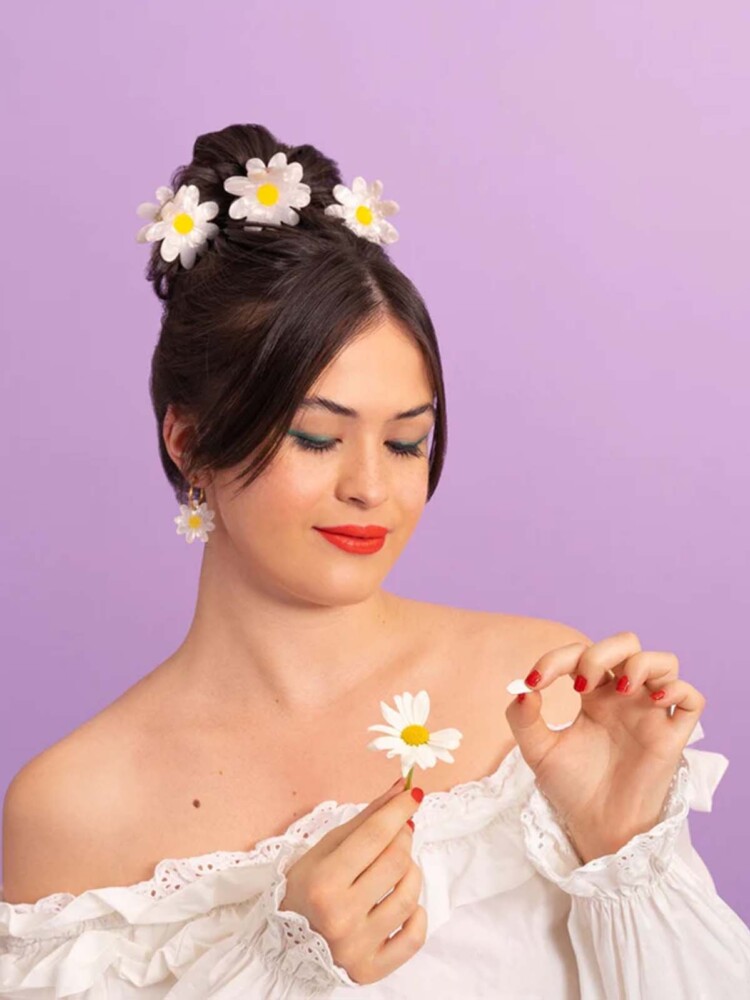 Earrings with marguerites - Coucou Suzettee