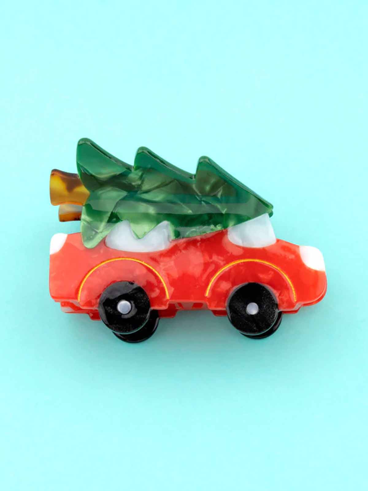 Hair clip, car with Christmas tree - Coucou Suzette