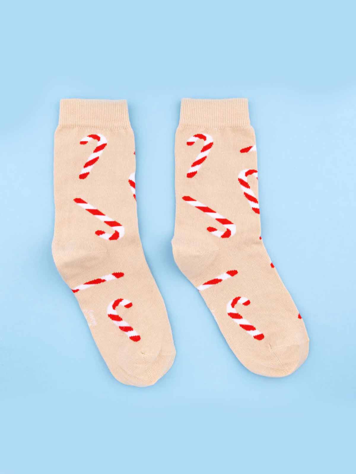 Socks with striped candy cane - Coucou Suzette