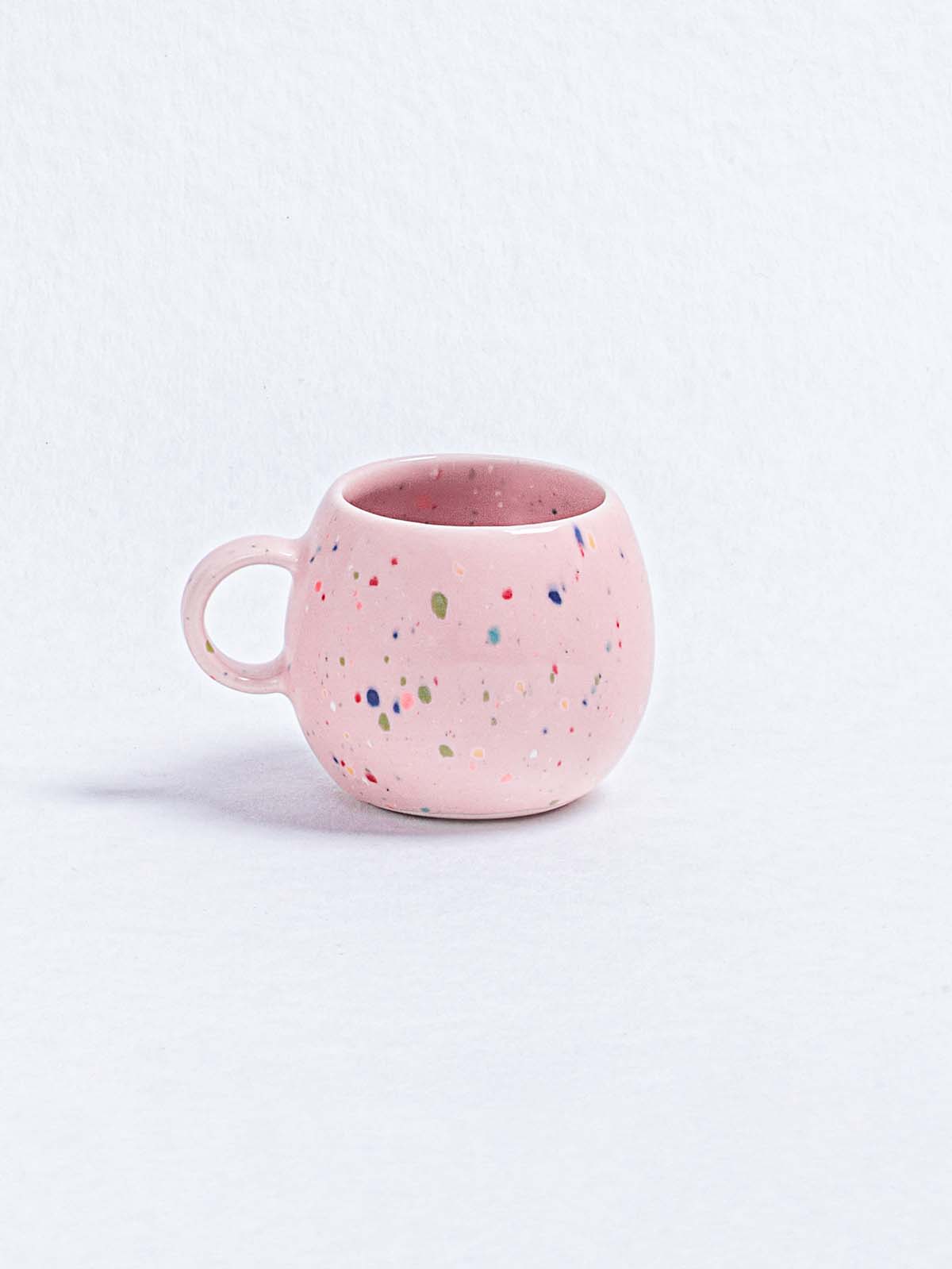 Pink ceramic Cup with confetti - Egg Back Home