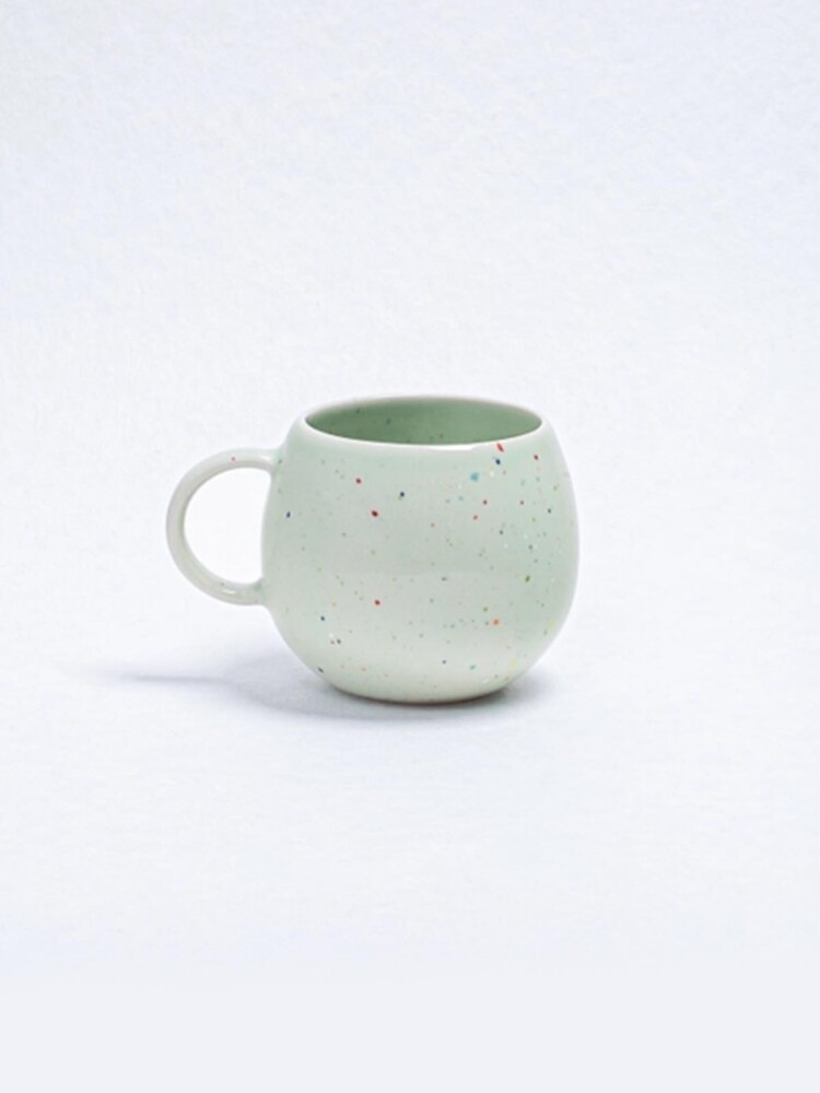 cup with handle in mint green - Egg Back Home