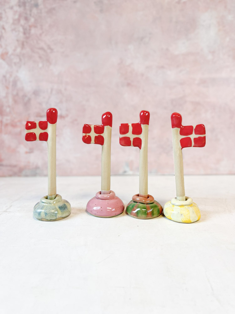 mia lindbirk, flags, handmade flags, ceramic flags,