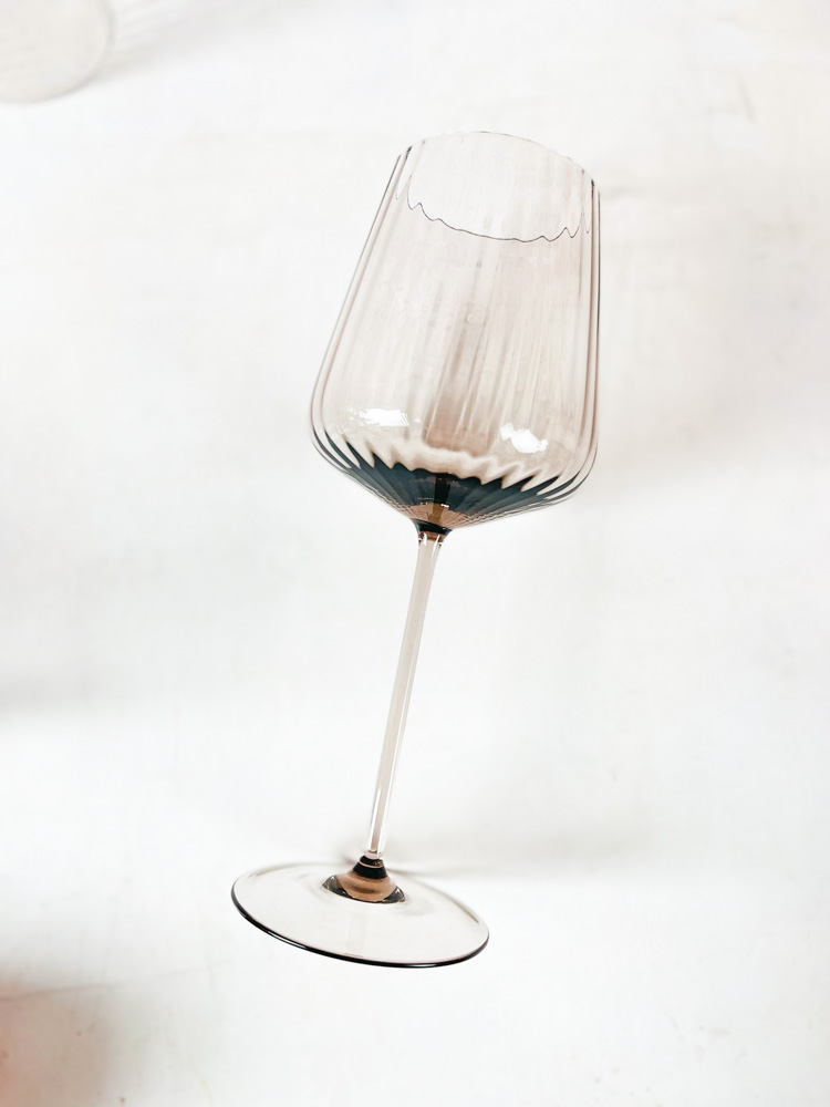 Mouthblown bamboo wine glasses brown - Remix by Sofie
