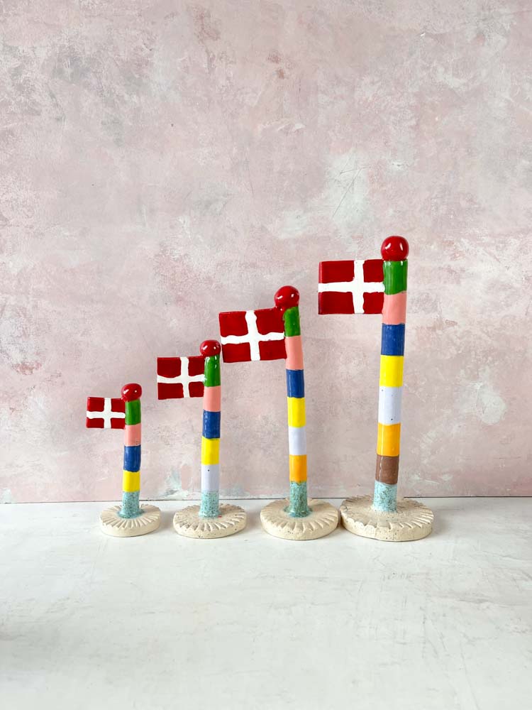 Birthday flags in ceramics - multiple sizes - TheClayPlay