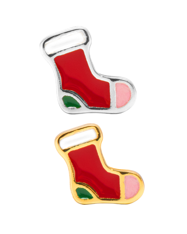 Christmas sock earrings
