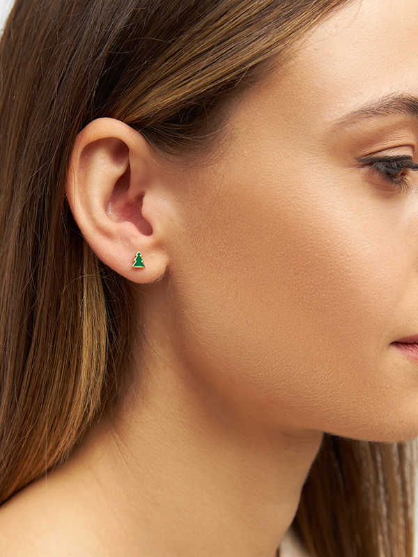 Earrings, Christmas tree - LULU Copenhagen