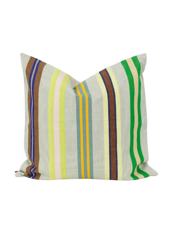 fair trade pillow with stripes from Afroart