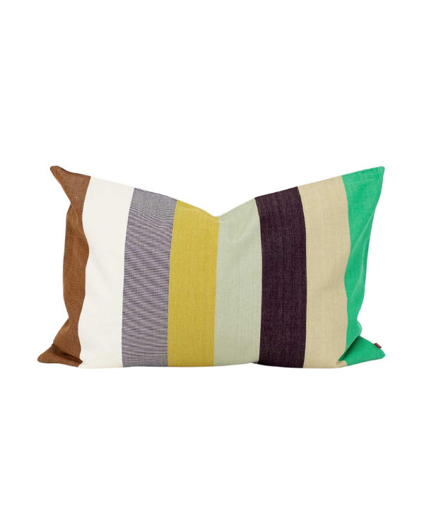 fair trade pillow with stripes from Afroart