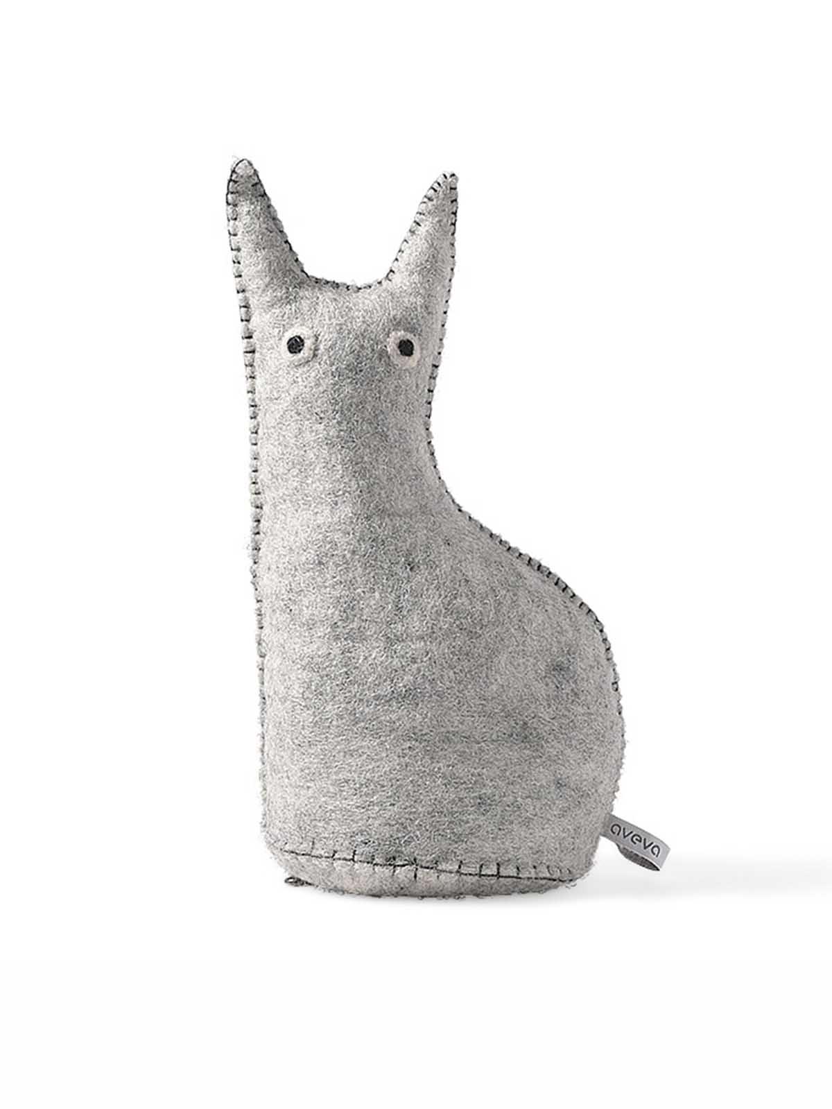 Doorstop light grey, cat - Aveva