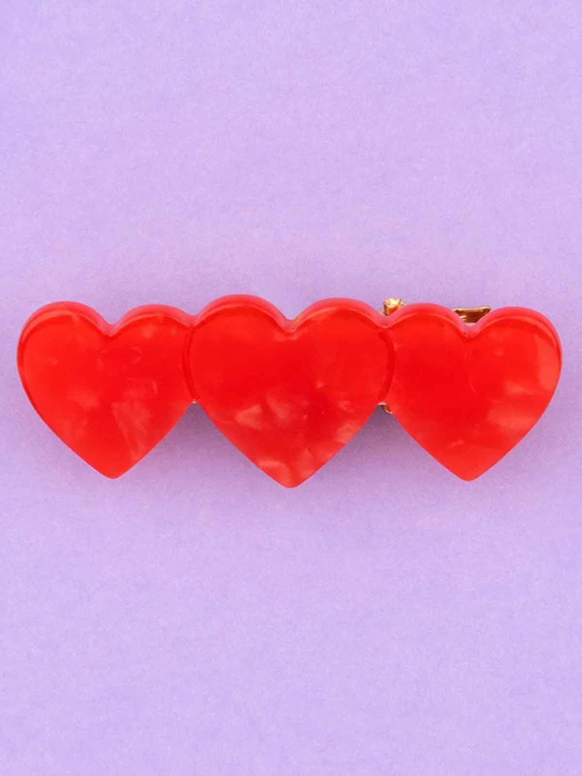Hair clip with hearts - Coucou Suzette
