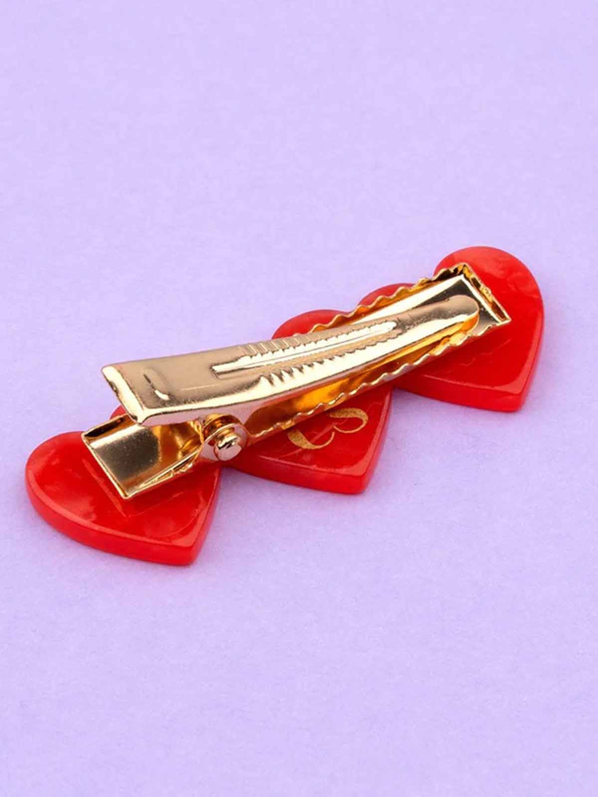 Hair clip with hearts - Coucou Suzette