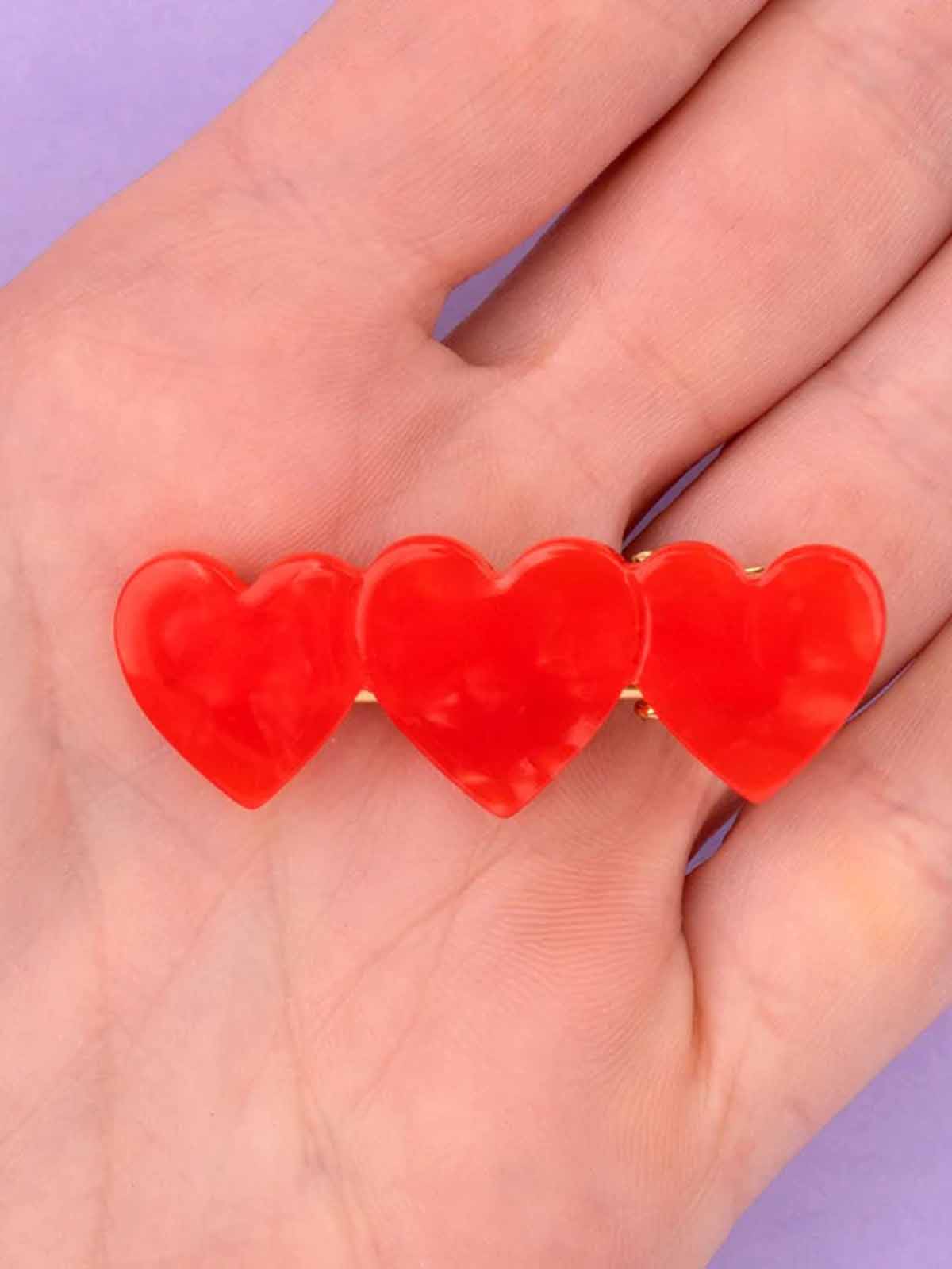 Hair clip with hearts - Coucou Suzette